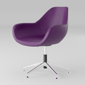 Purple leather office chair