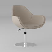Beige leather office chair