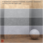 5 materials (seamless) - stone, plaster - set 19