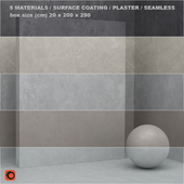 5 materials (seamless) - stone, plaster - set 20