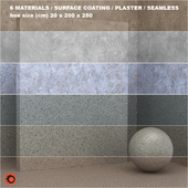 6 materials (seamless) - stone, plaster - set 21