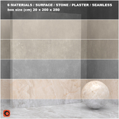6 materials (seamless) - stone, plaster - set 23