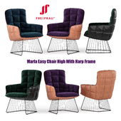 Freifrau Marla Easy Chair High With Harp Frame