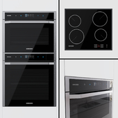 Samsung Chef Collection -  духовой шкаф NV73J9770RS, компактный духовой шкаф NQ50J9530BS и варочная поверхность C61R1AAMST
