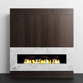 Wood&Marble fireplace