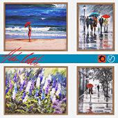 A selection of paintings by artist Helen Cottle №3. Collection Acrylic.
