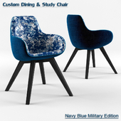 Custom Dining & Study Armchair - Navy Edition