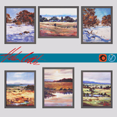 A selection of paintings by artist Helen Cottle №6. Collection Oil.