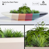 Rosetta bowl bench planter