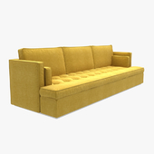 red fox yellow sofa