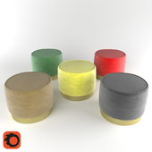 Rounded pouf