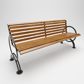 Bench model for 3d max