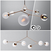 Contemporary branching bubble 6 chandelier - Dendroid 4 _ cor _ v-ray _
