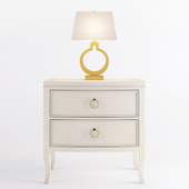 Salon Nightstand & Brass Ring