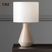 CB2, Emmie pink ceramic table lamp