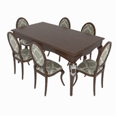 Столовый набор классического итальянского дизайна, состоящий из стола и стульев Giorgio Casa- Memorie Venezia