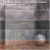 5 materials (seamless) - coating, plaster - set 28