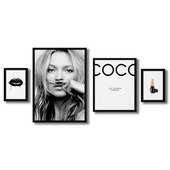 Постеры Сoco Chanel с моделью Kate Moss.