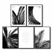 Постеры с ветками пальмы.
