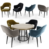 Eero Saarinen Executive Armchairs Metal Leg With Round Table