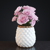 Flowers in Crate and Barrel Rati Vase