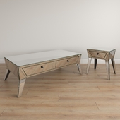 Lave mirrored coffee table & end table
