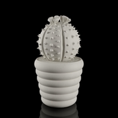 Prickly Melocactus Cactus Ornament in White