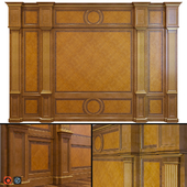 Wooden classical wall panel
