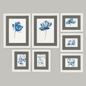 Set of floral prints