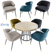 Modrest Carlton Dining Chair With Round Table