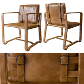 Leather Belt Camel Chair