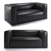 Double leather sofa Nolita