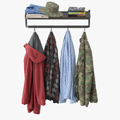 Wall coat rack
