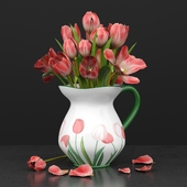 Vase of tulips