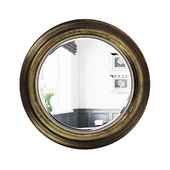 Зеркало круглое шебби-шик в состаренной раме