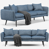 Modani Kelvin Blue 3 Seater Sofa