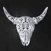 Buffalo_3D_Skull_Tallado