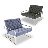 Tufted Thin Frame Lounge Chair