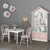 Мебель для детской комнаты девочки с декором 12