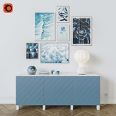 Blue decorative set
