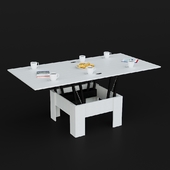 Hoff transformer table with decor