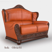 Двухместный кожаный диван Olivia A-95