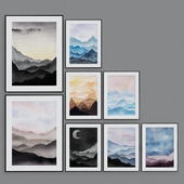 Fine Art Prints Contemporary art Watercolor Mountains