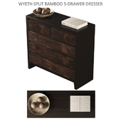 Wyeth split bamboo 5 drawer dresser