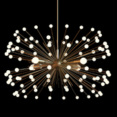 Loft concept White Beaded Urchin Chandelier Sputnik