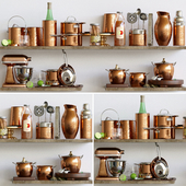 Collection of elite copper utensils