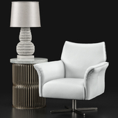Gordan Lounge Chair, Opher Table, Pipa Lamp