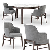 Flexform Gustav Table & Leda Chair