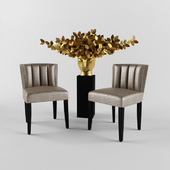 chair & decorative vase