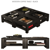 Wooden Coffee Table - black